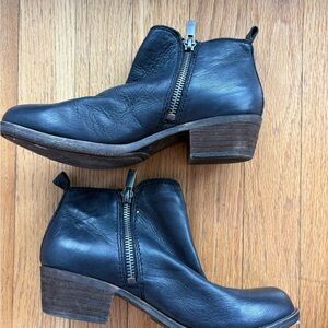 Brand new Lucky Brand Basel booties in classic black leather. Size 5 ($129)